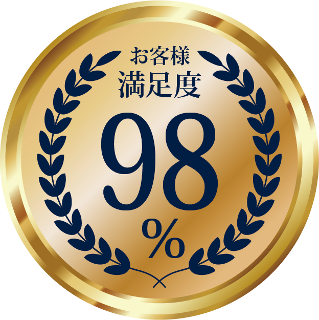 お客様満足度98％